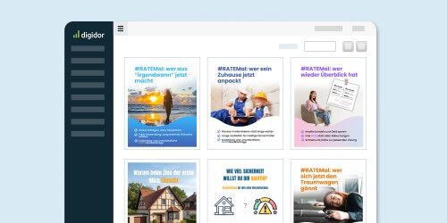 Über 500 Posting-Vorlagen