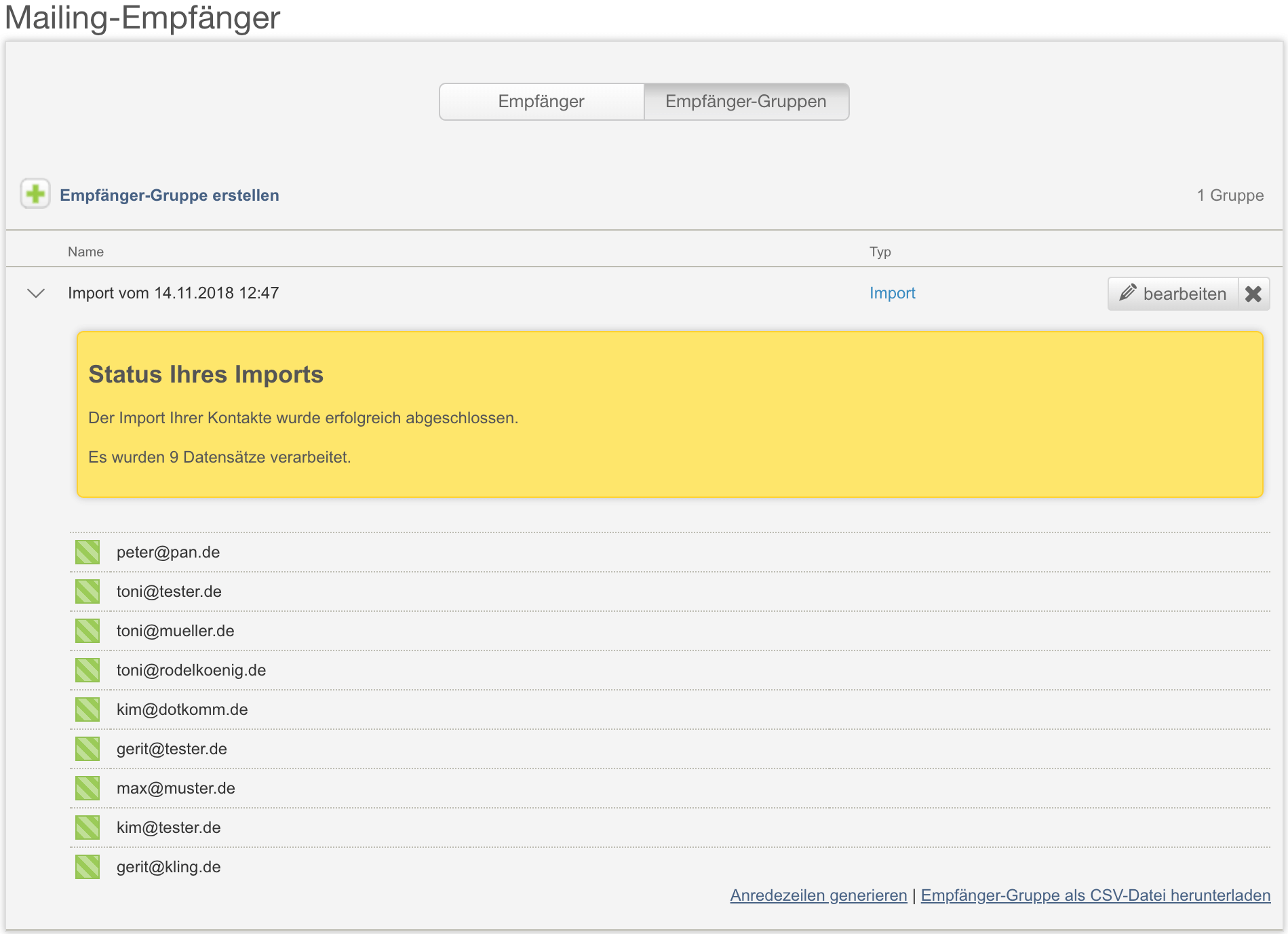 Anredezeilengenerator Anredezeilengenerator