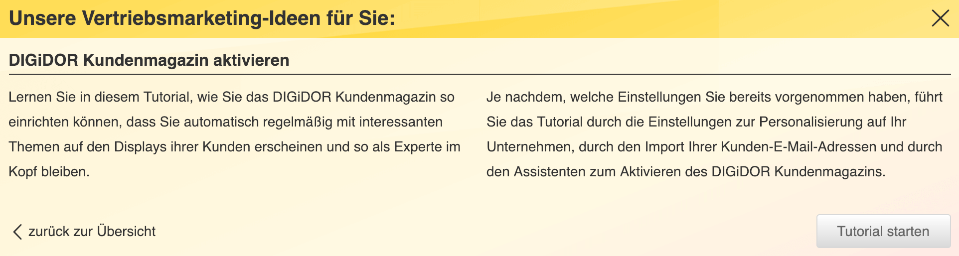 Tutorial Kundenmagazin Tutorial Kundenmagazin