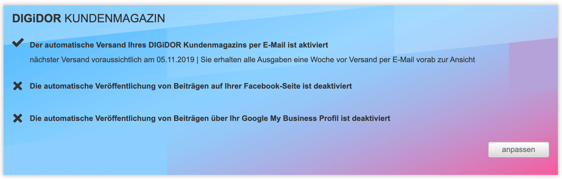 digidor Kundenmagazin Einrichtung digidor Kundenmagazin Einrichtung