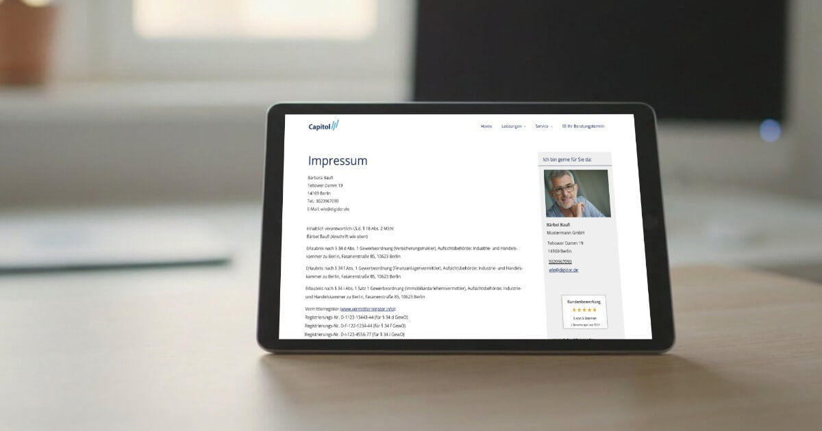 Welche Pflichtangaben auf deine Versicherungsmakler-Website gehören (und wo genau)